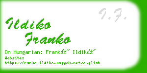 ildiko franko business card
